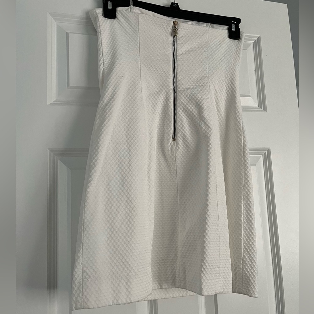 white mini dress